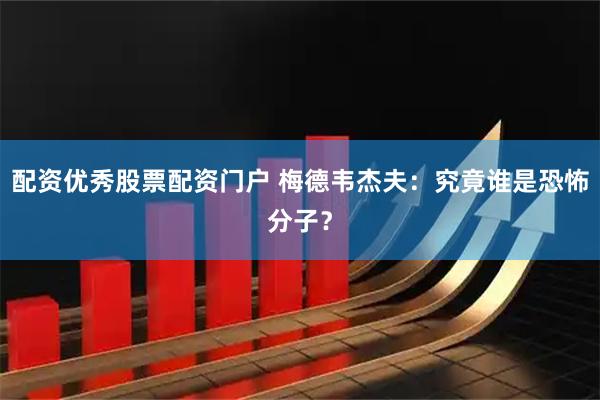 配资优秀股票配资门户 梅德韦杰夫：究竟谁是恐怖分子？